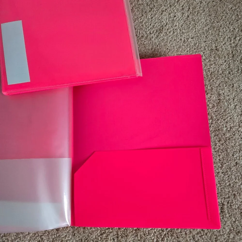 Bright pink Notebook/ folders bundle set